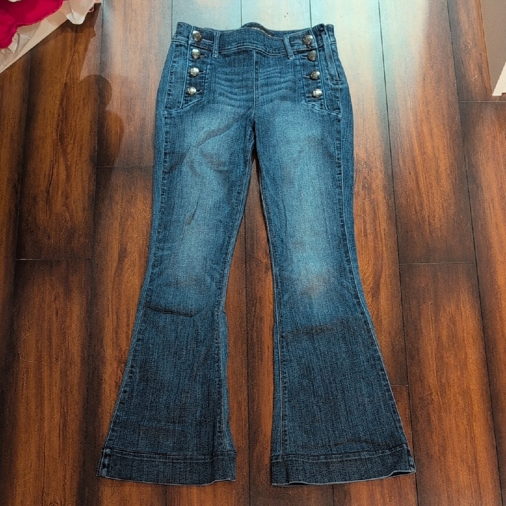 Express Blue Flared Jeans Size 2S